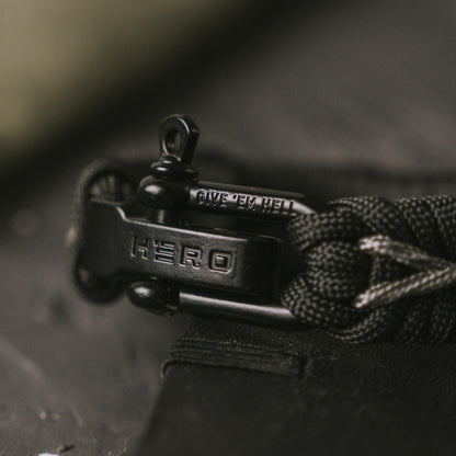Never Surrender Barbed Wire Paracord Bracelet