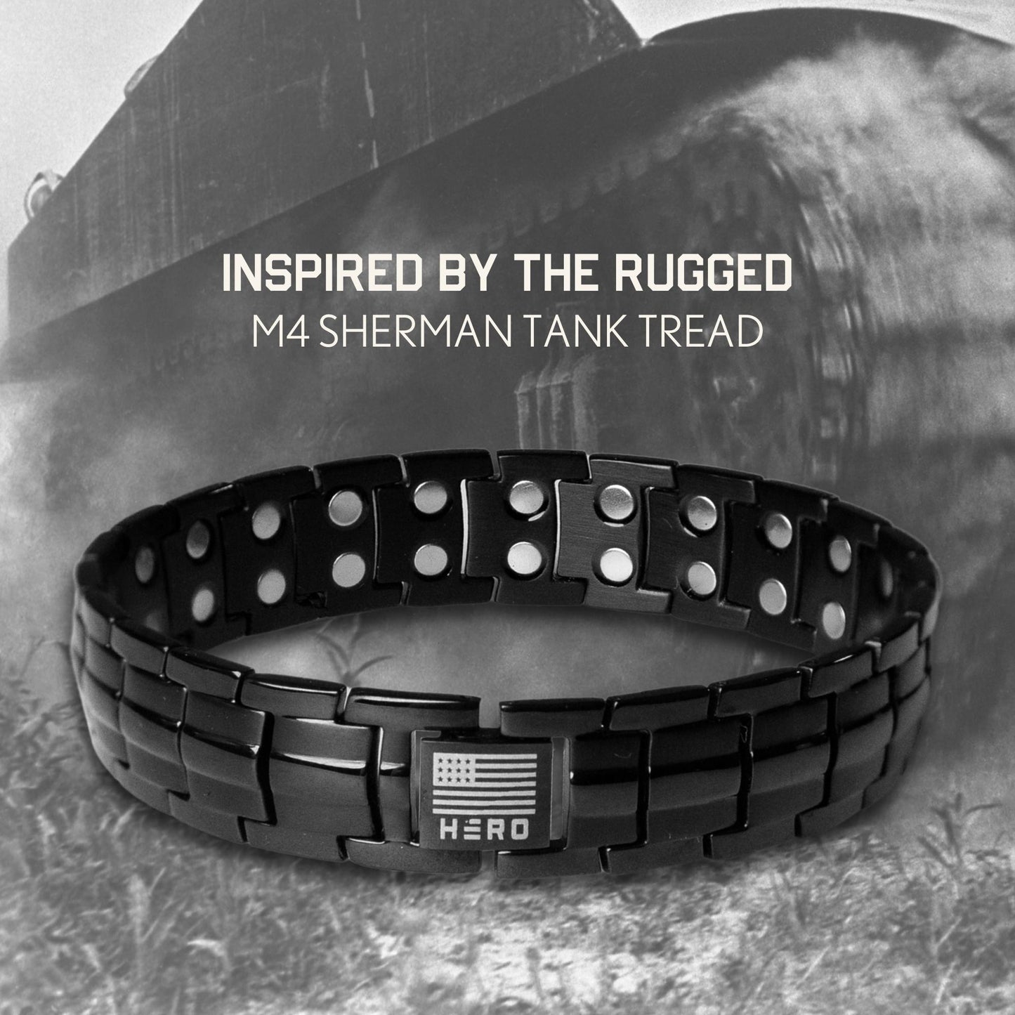 40% OFF - Sherman Tank Track Titanium Magnetic Bracelet