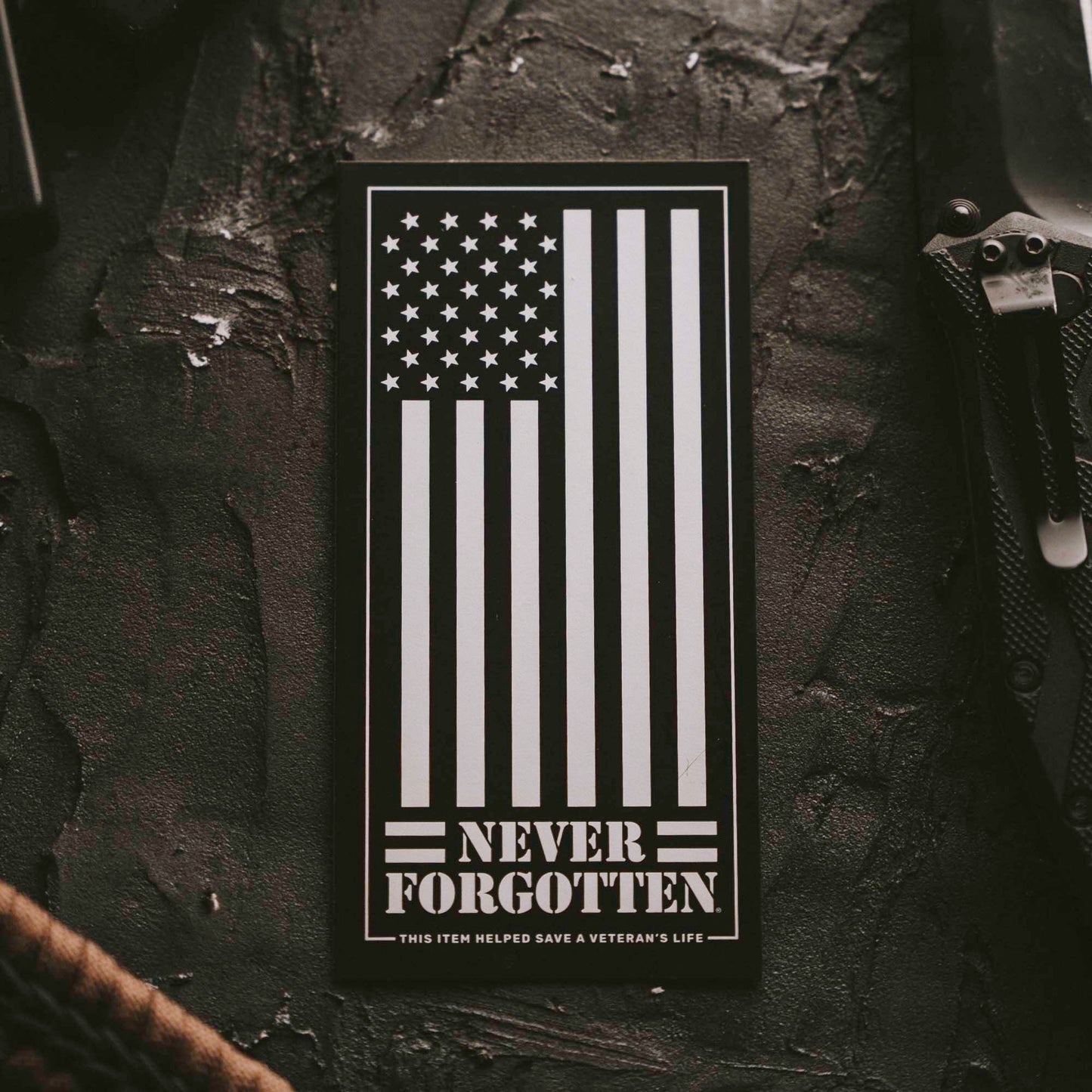 Never Forgotten Black Paracord Bracelet: Helps Pair Veterans With A Service Dog Or Shelter Dog