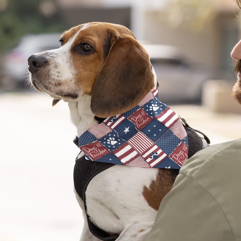 Stars & Stripes Patriotic Dog Bandana