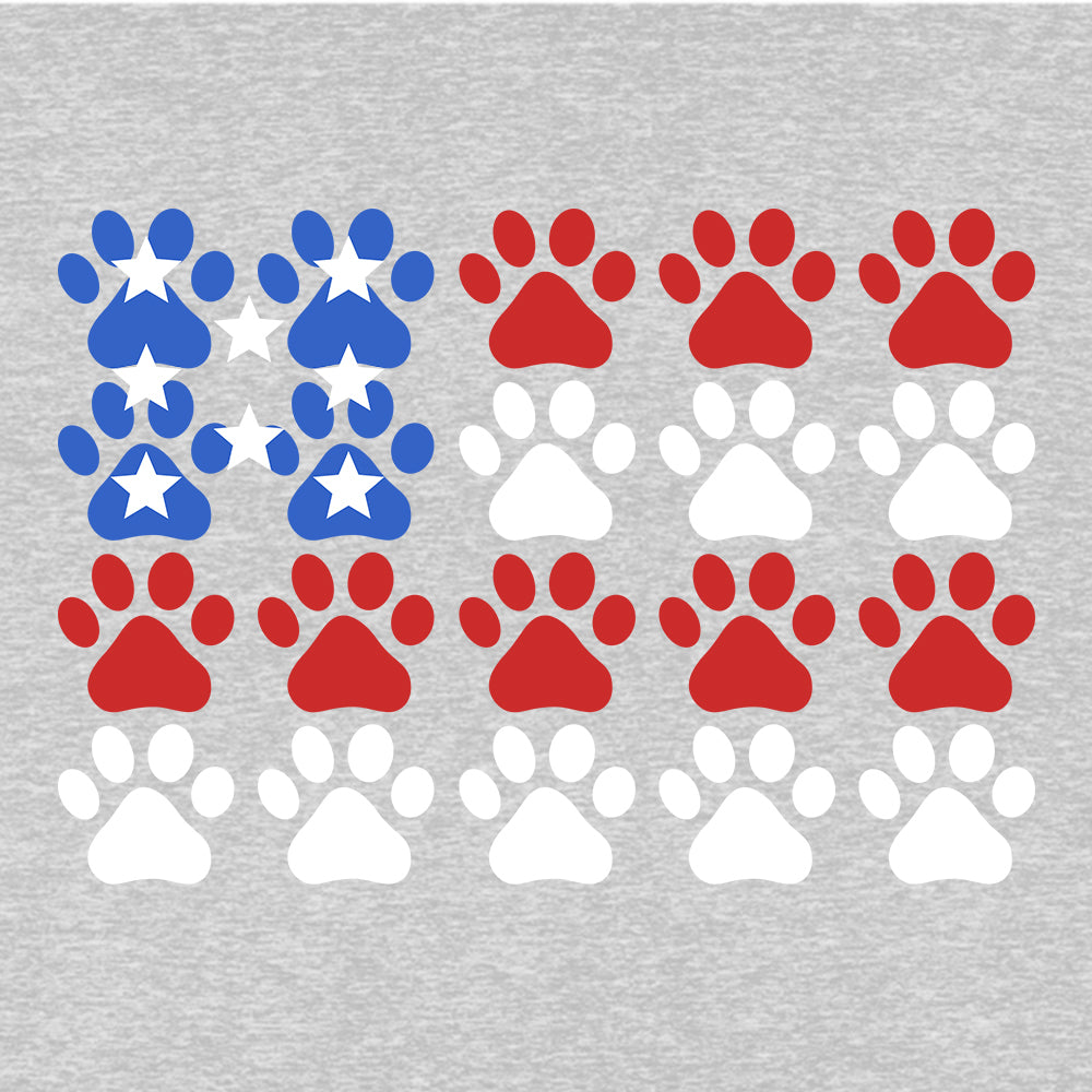 Red White & Paws Premium Tee - Heather Grey
