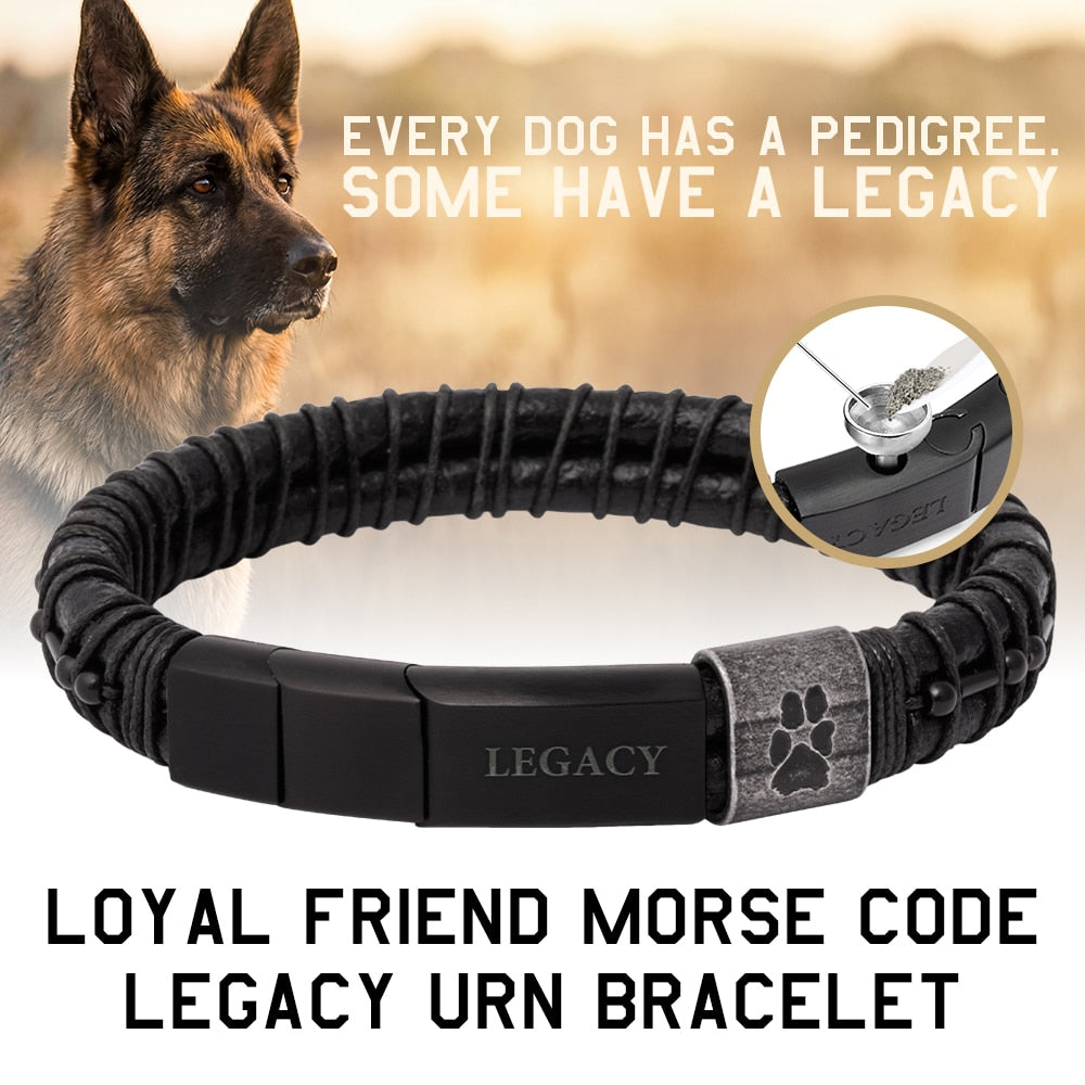 Loyal Friend Morse Code Legacy Urn Bracelet