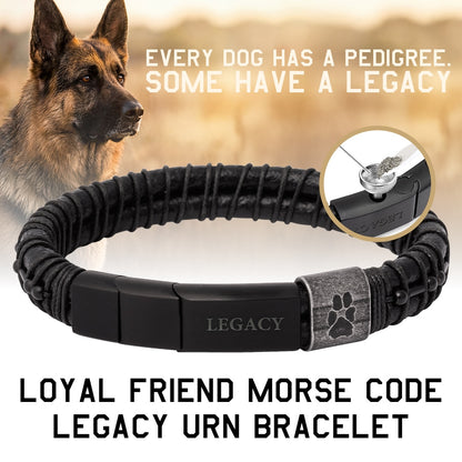 Loyal Friend Morse Code Legacy Urn Bracelet